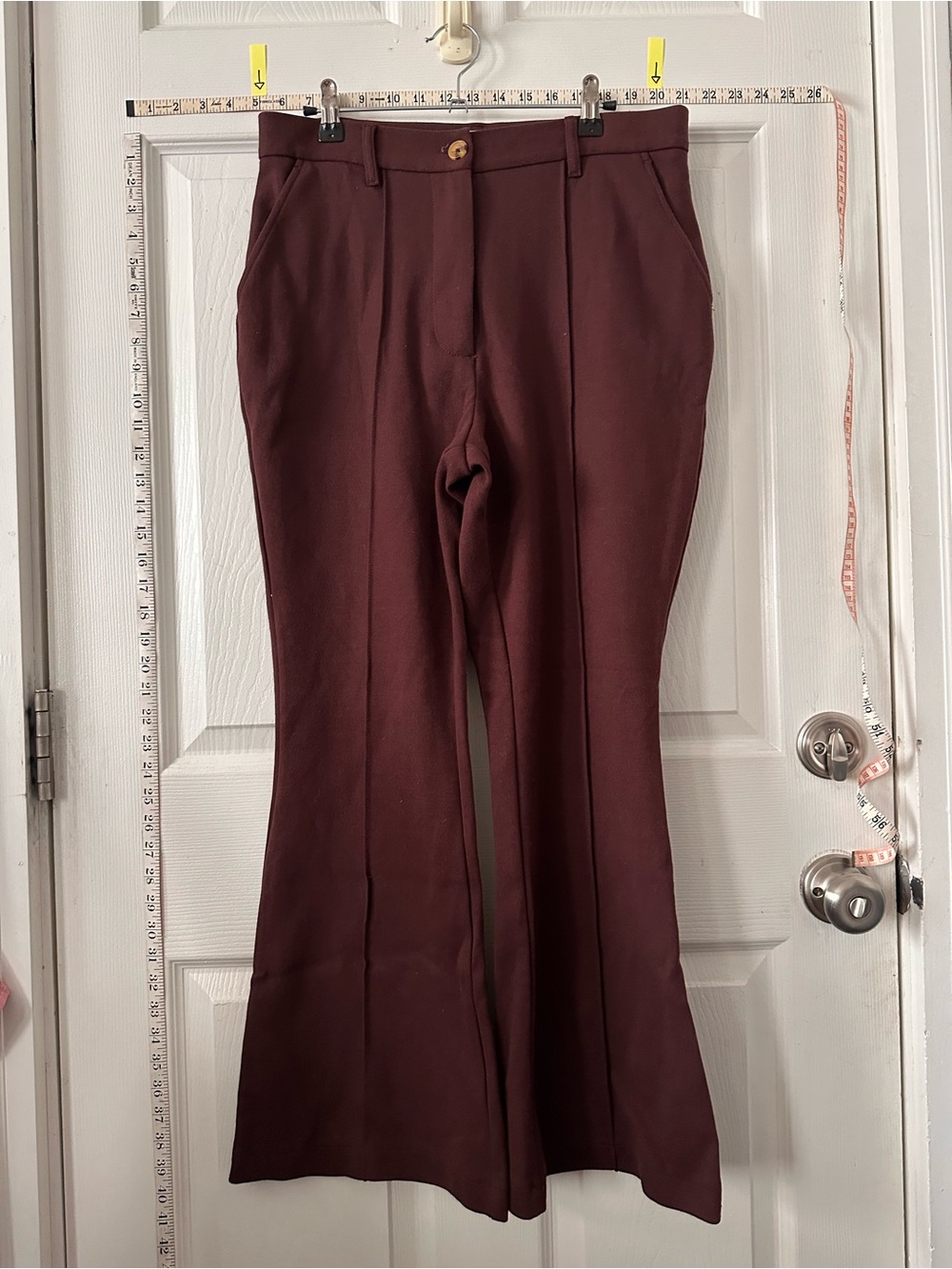 Urban Outfitters Men's Burgundy Dress Pants - Tailored Flare